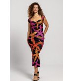Vestido midi escote corazon