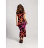 Vestido midi escote corazon