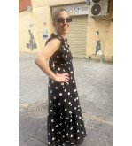 Vestido negro de lunares
