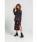 Americana smoking negra con estampado de estrellas y animal print colorido Shiny Girl