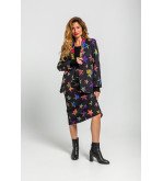 Americana smoking negra con estampado de estrellas y animal print colorido Shiny Girl