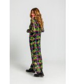 Vestido largo de tul con estampado de grafitti urbano multicolor I’m the Queen