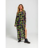 Vestido largo de tul con estampado de grafitti urbano multicolor I’m the Queen