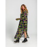 Vestido largo de tul con estampado de grafitti urbano multicolor I’m the Queen