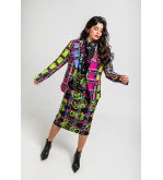 Blazer entallada de cuadros multicolor estilo grafitti urbano I’m the Queen