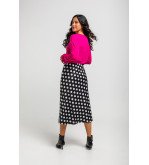 Camiseta oversize fucsia con texto “Si la vida te da curvas, ¡presúmelas!” – Guapa