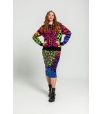 Suéter multicolor con estampado variado de animal print – Lolina Caótica