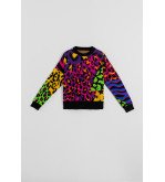 Suéter multicolor con estampado variado de animal print – Lolina Caótica