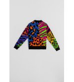 Suéter multicolor con estampado variado de animal print – Lolina Caótica