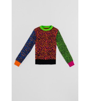 Suéter ajustado multicolor con estampado animal print – Lolina Caótica