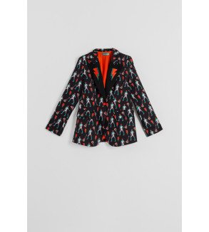 Blazer con estampado de Bowie y rayos eléctricos – Lolina Let’s Dance