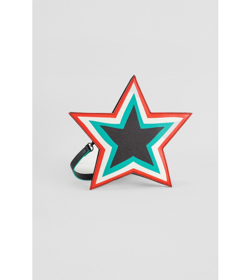Bolso en forma de estrella con diseño Bowie multicolor – Lolina Starwoman