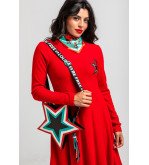 Bolso en forma de estrella con diseño Bowie multicolor – Lolina Starwoman