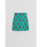 Mini falda turquesa con estampado de estrellas Bowie – Lolina Starwoman