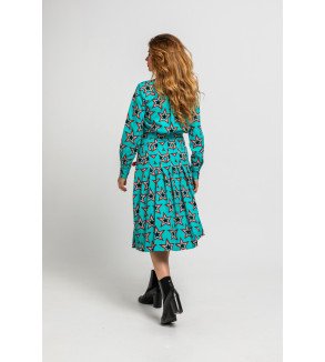 Falda grunge con estampado de estrellas y rayo Bowie – Lolina Starwoman