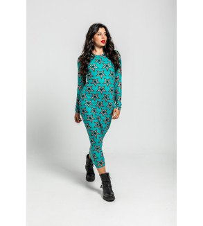 Vestido de tul entallado con estampado de estrellas Bowie – Lolina Starwoman