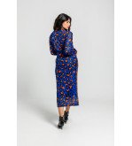 Falda tubo de tul con estampado animal print azul y naranja – Lolina Caótica