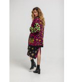 Cárdigan largo multicolor con estampado animal print – Lolina Caótica
