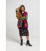 Cárdigan largo multicolor con estampado animal print – Lolina Caótica