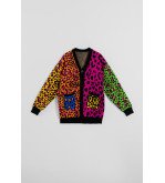 Cárdigan largo multicolor con estampado animal print – Lolina Caótica