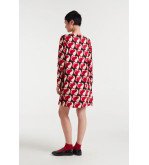 Vestido corto de viscosa estampado corazones rojos – Compañía Fantástica Heart Attack