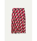 Falda midi viscosa estampado corazones rojos – Compañía Fantástica Heart Attack