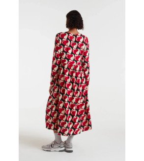 Vestido midi estampado corazones rojos – Compañía Fantástica Heart Attack