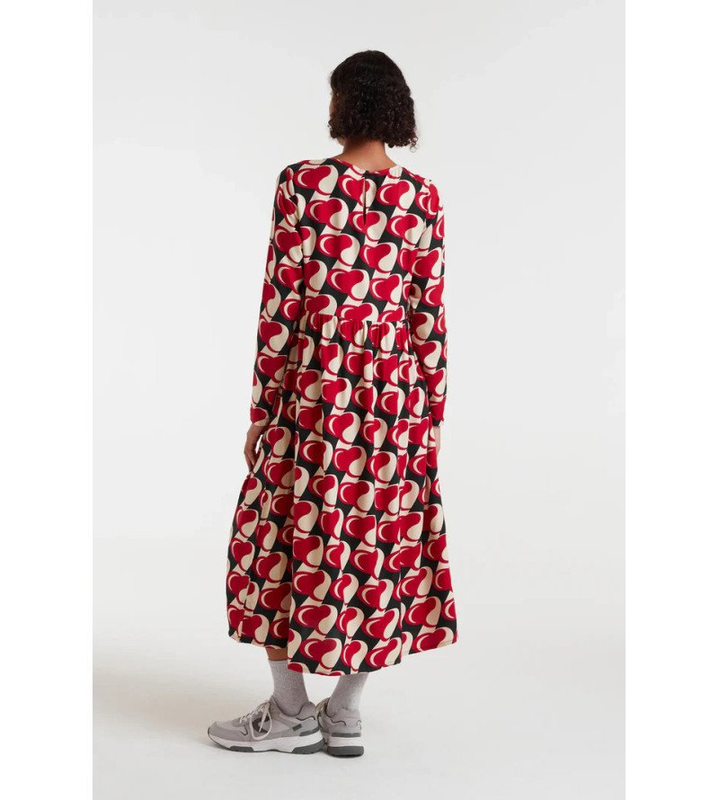 Vestido midi estampado corazones rojos – Compañía Fantástica Heart Attack