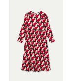 Vestido midi estampado corazones rojos – Compañía Fantástica Heart Attack