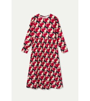 Vestido midi estampado corazones rojos – Compañía Fantástica Heart Attack
