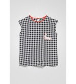 Camisa sin mangas de cuadro vichy