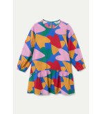 Vestido corto de crepé ligero con estampado Cupido multicolor – Compañía Fantástica