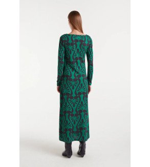 Vestido largo verde con estampado Baroque – Compañía Fantástica