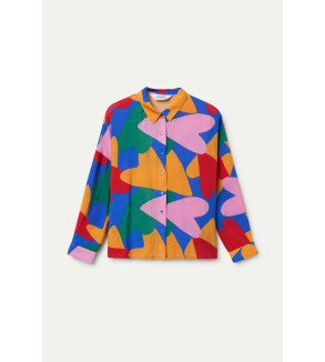 Camisa crepé ligero con estampado Cupido